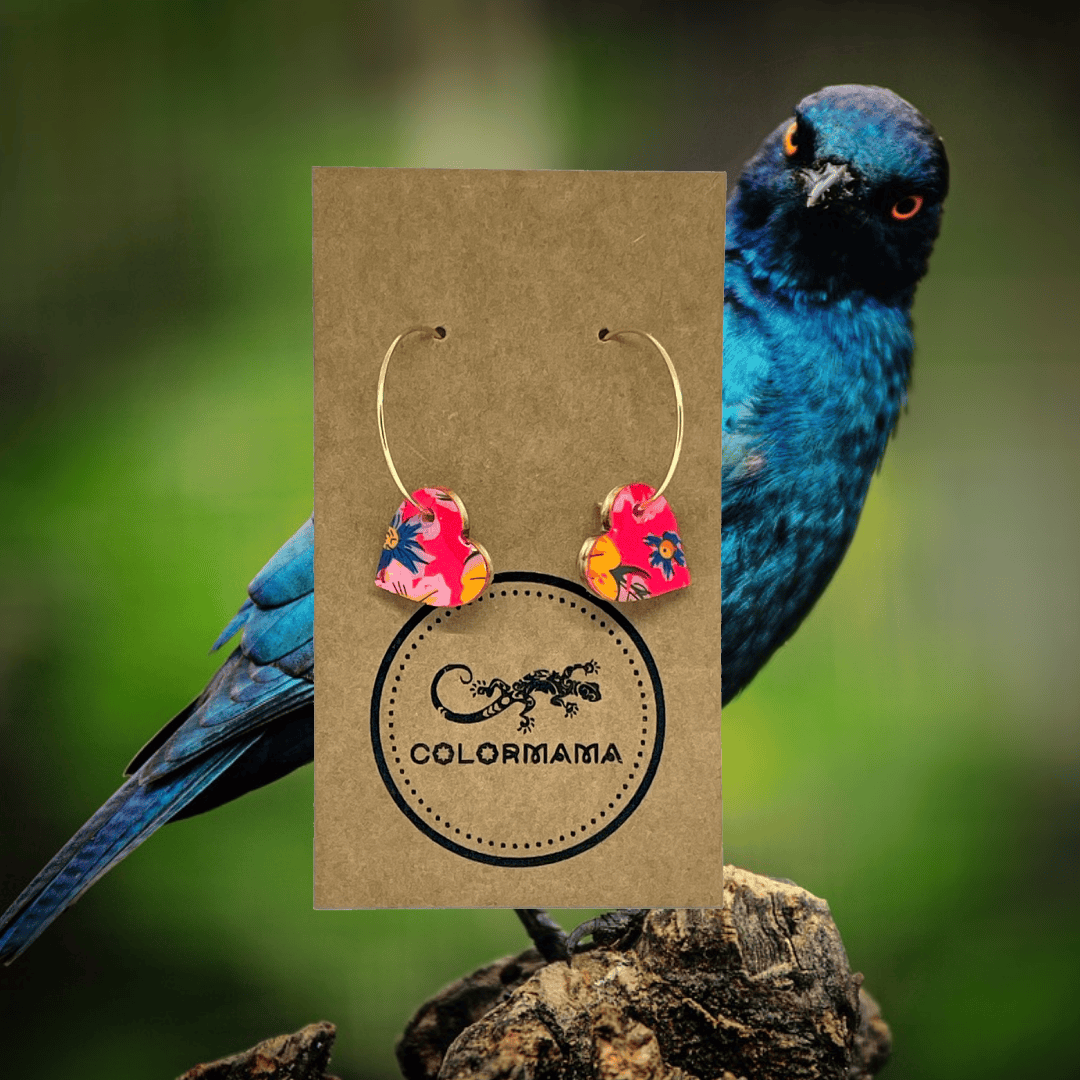 kolczyki drewniane Tropical Kiss