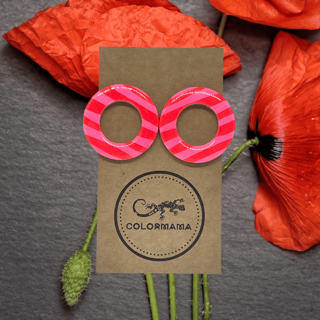 kolczyki drewniane Poppy Loop