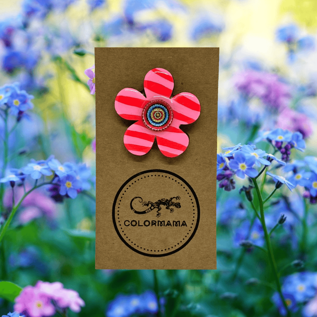 Pierścionek drewniany Sunny Stripes