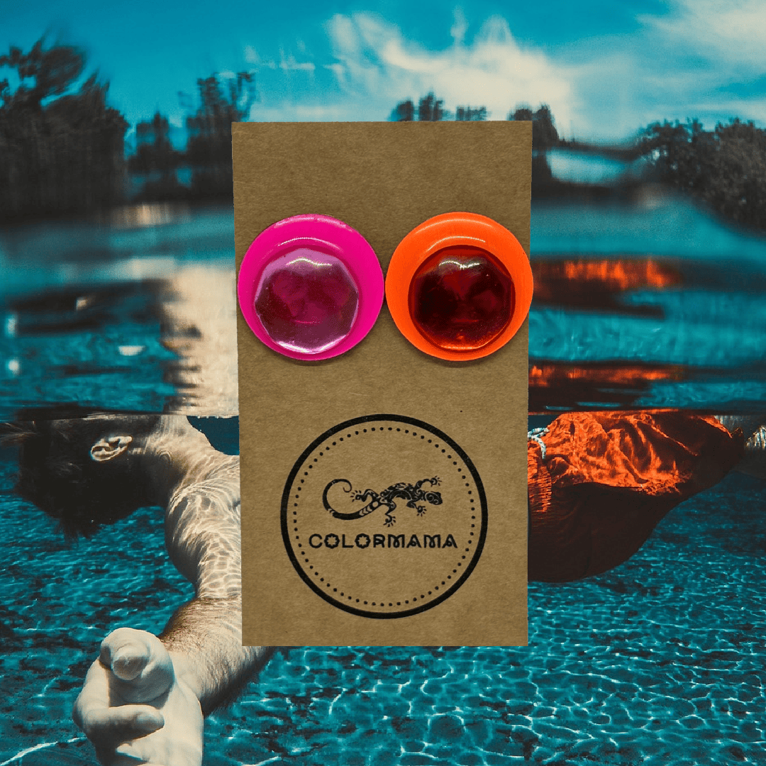 kolczyki drewniane Colormama Glass Mood