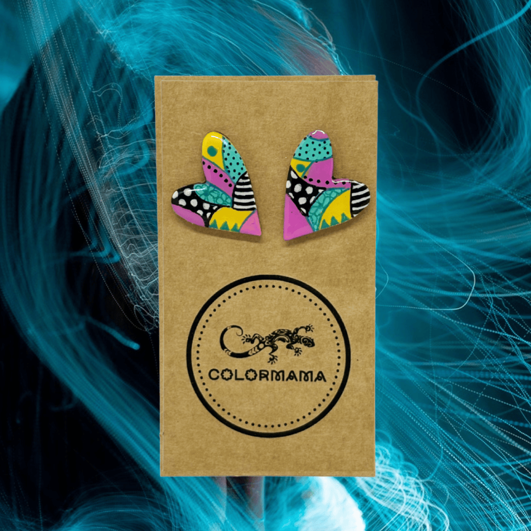 Abstract Wood Love kolczyki colormama