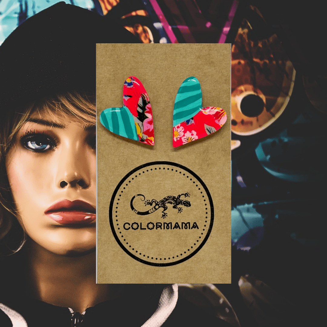 kolczyki colormama fusion hearts